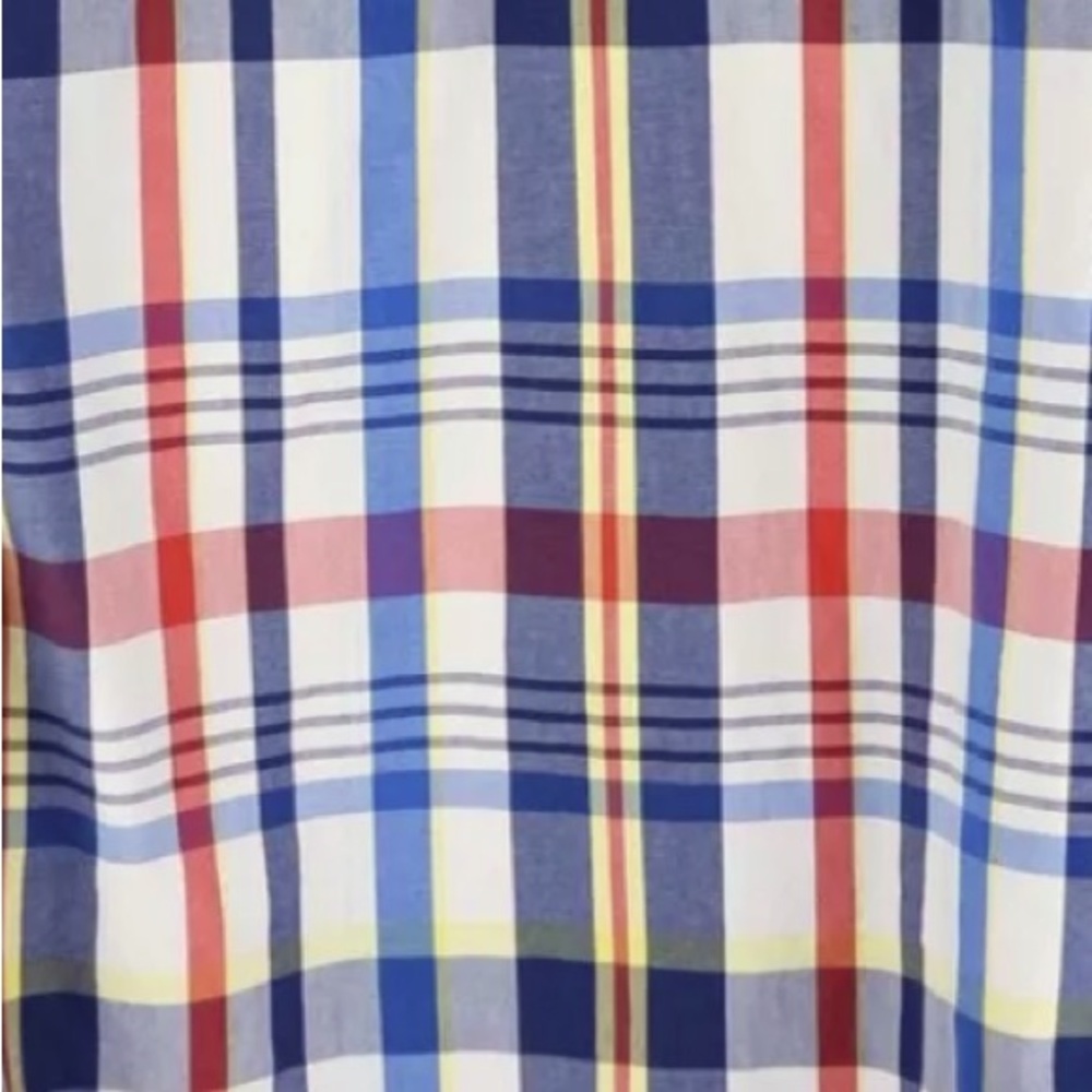 Vintage Classic Plaid Button Down Shirt Spring Easter Colors Summer Layerering - Picture 6 of 10